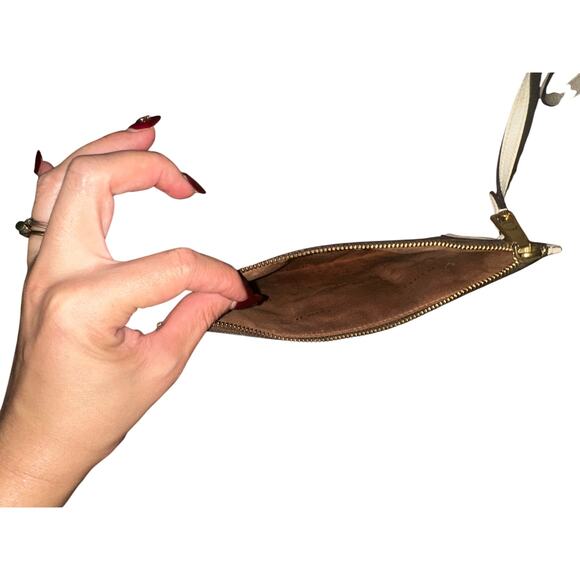 COACH Authentic City Tote White Brown Signature Canvas Large w/ Zip Pouch $295 - Picture 9 of 15